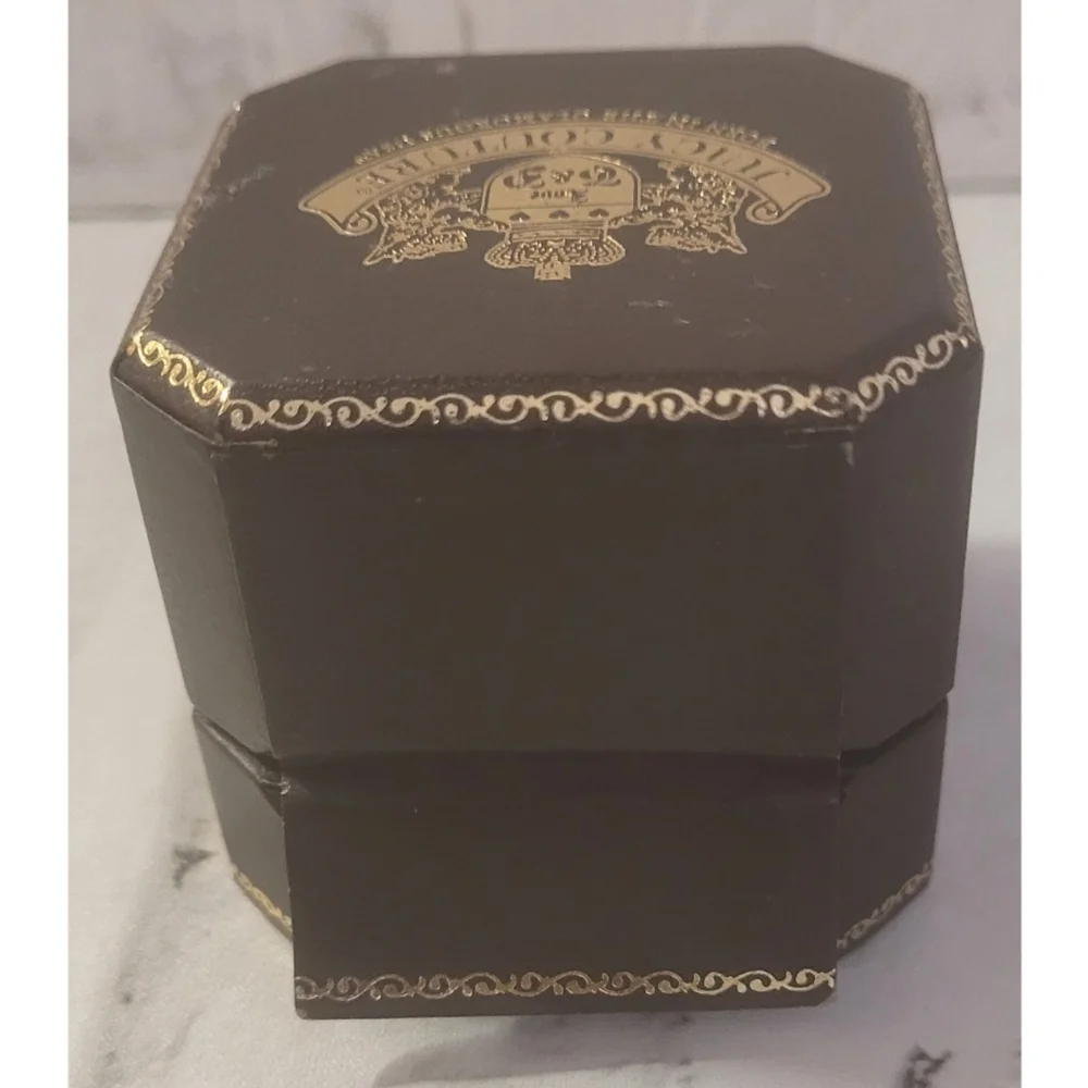 Vintage Juicy Couture Charm Box Case EMPTY Storage Attached Lid Pink Lining